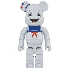 1000% Bearbrick Stay Puft Marshmallow Man White Chrome (SOS Fantômes)