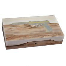 Coffret à cigares Elie Bleu Gun Redgum Bi-Métal - 110 cigares - Edition Limitée