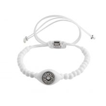 Anil Arjandas Bracelet White Agate Pumped Eye - White Gold and White Diamonds