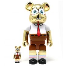 400% + 100% Bearbrick Gold Bob L'Eponge