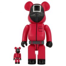 400% + 100% Bearbrick Squid Game Guard (Square)