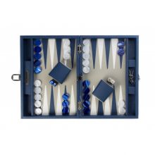 Hector Saxe Baptiste Backgammon Cuir Buffle Medium Bleu de France