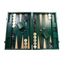 Hector Saxe Louis Backgammon Cuir Patiné Large Vert