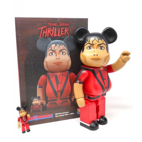 Figurine Medicom Toy 400% +100% Bearbrick Michael Jackson Thriller's Red  Jacket - Connect Paris