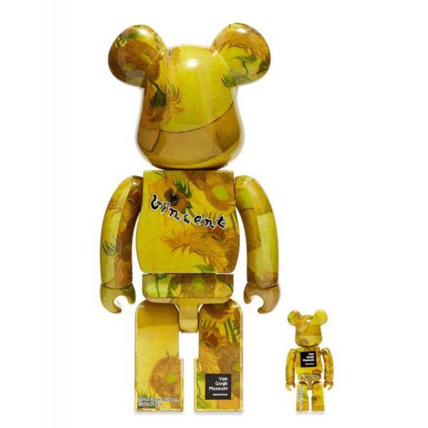 Figurine 400% + 100% Bearbrick Van Gogh Museum Sunflowers