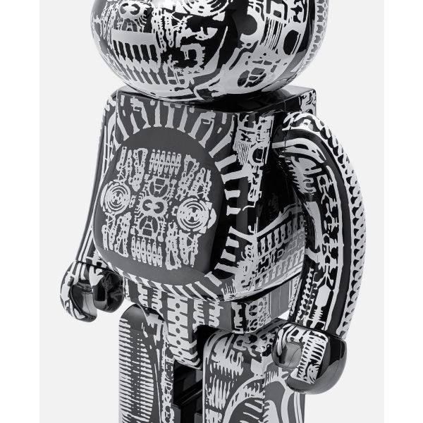 Medicom Toy H. R. Giger Black Chrome Version Bearbrick set 100% 400%