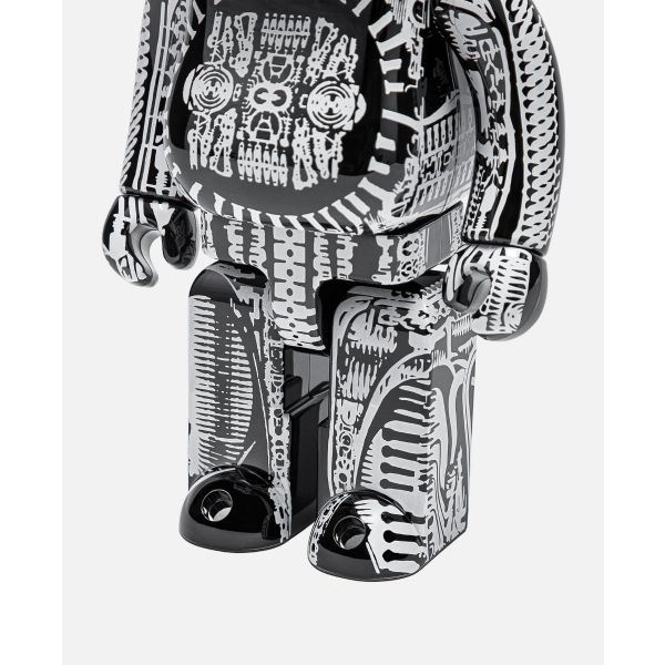 Medicom Toy H. R. Giger Black Chrome Version Bearbrick set 100% 400%