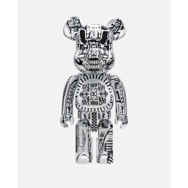 1000% BEARBRICK H.R Giger White Chrome by Medicom Toy